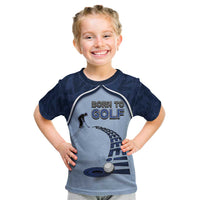 Golf Kid T Shirt Sporty Style Navy - Wonder Print Shop