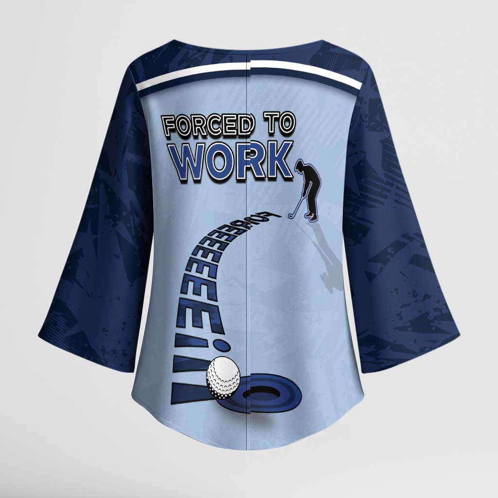 Golf Kimono Sleeve Blouse Sporty Style Navy - Wonder Print Shop