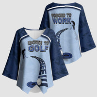 Golf Kimono Sleeve Blouse Sporty Style Navy - Wonder Print Shop