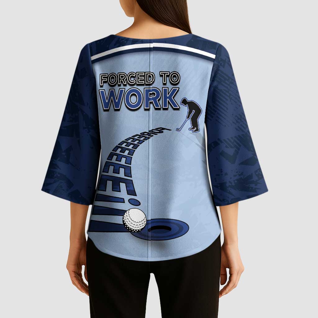 Golf Kimono Sleeve Blouse Sporty Style Navy - Wonder Print Shop