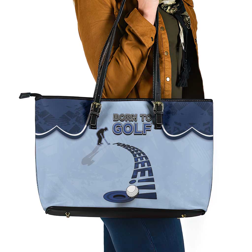 Golf Leather Tote Bag Sporty Style Navy - Wonder Print Shop