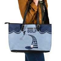 Golf Leather Tote Bag Sporty Style Navy - Wonder Print Shop