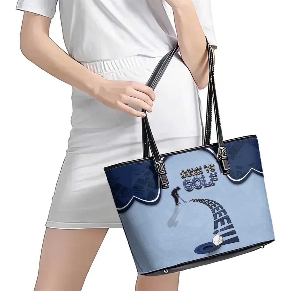 Golf Leather Tote Bag Sporty Style Navy - Wonder Print Shop