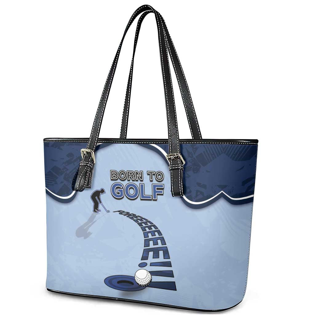 Golf Leather Tote Bag Sporty Style Navy - Wonder Print Shop