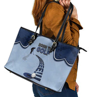 Golf Leather Tote Bag Sporty Style Navy - Wonder Print Shop