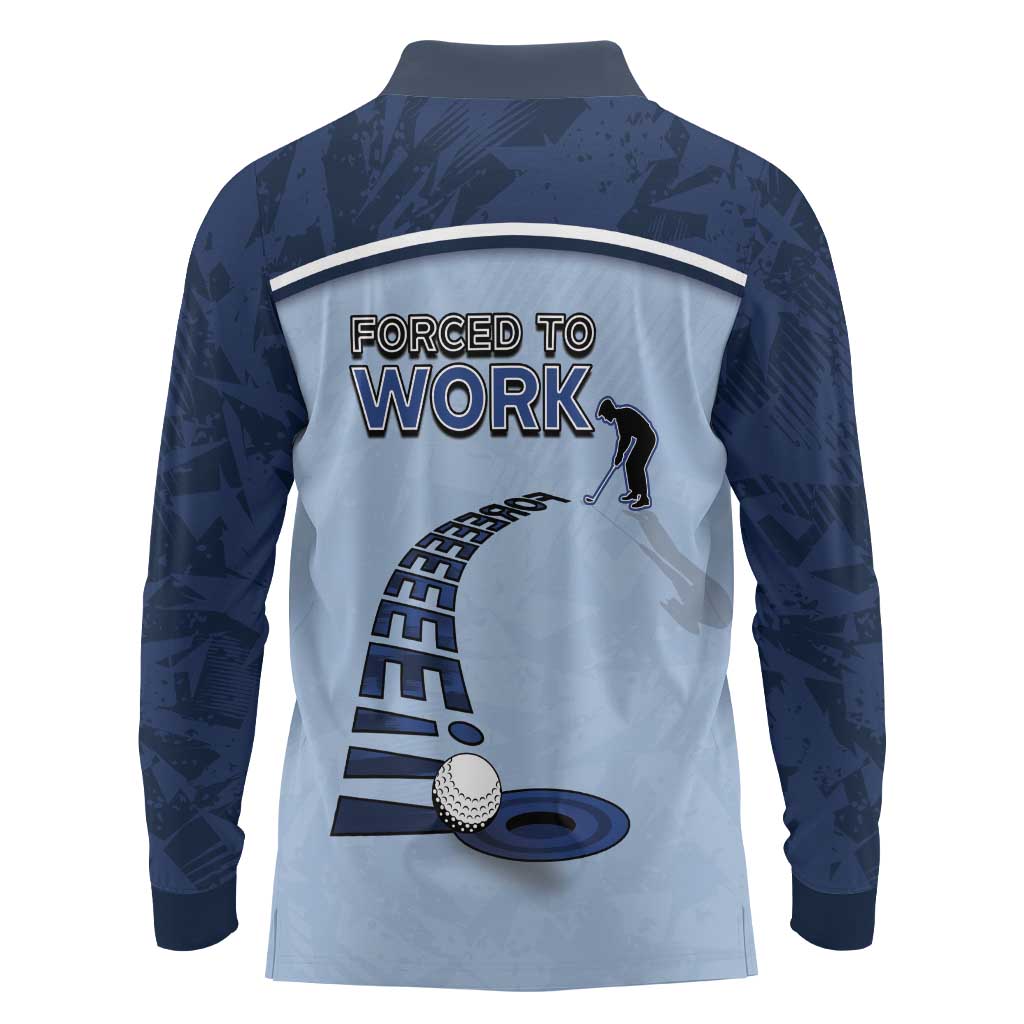 Golf Long Sleeve Polo Shirt Sporty Style Navy - Wonder Print Shop