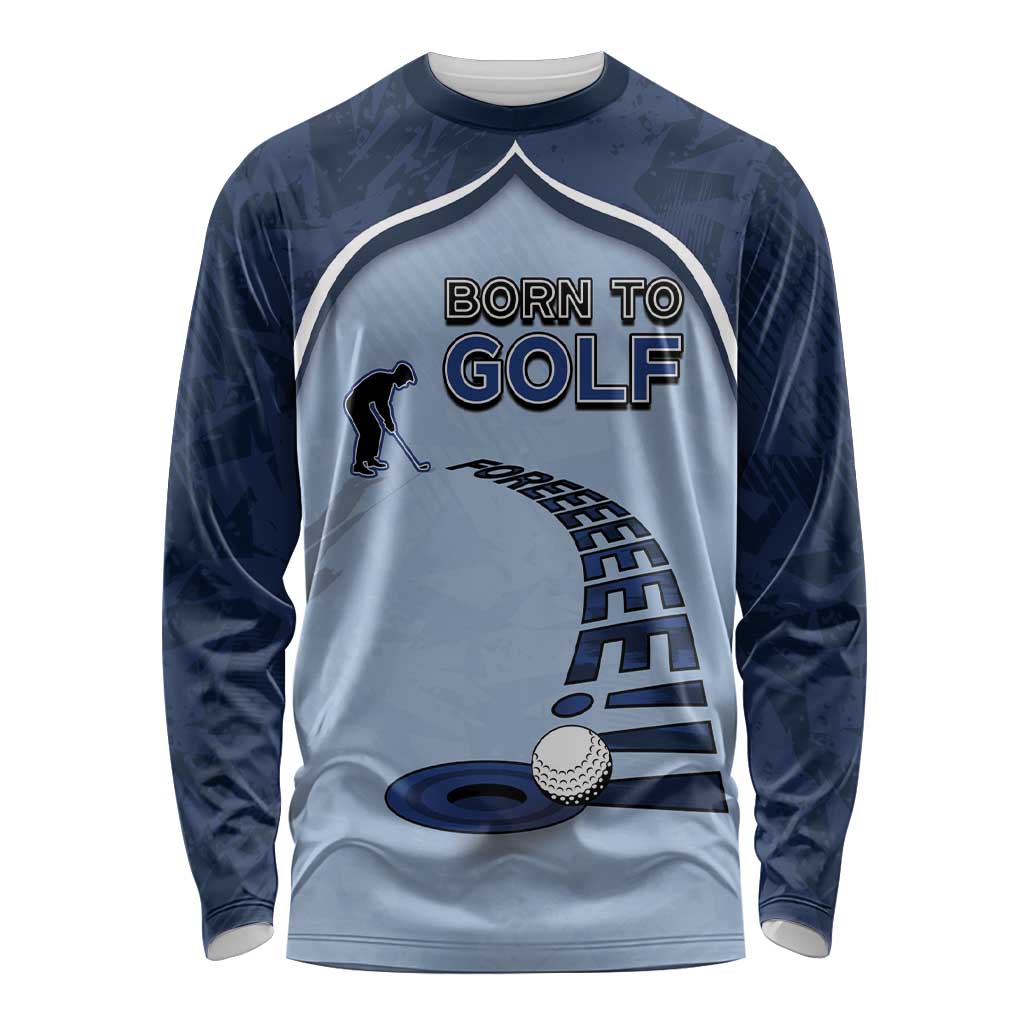 Golf Long Sleeve Shirt Sporty Style Navy - Wonder Print Shop