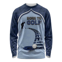 Golf Long Sleeve Shirt Sporty Style Navy - Wonder Print Shop