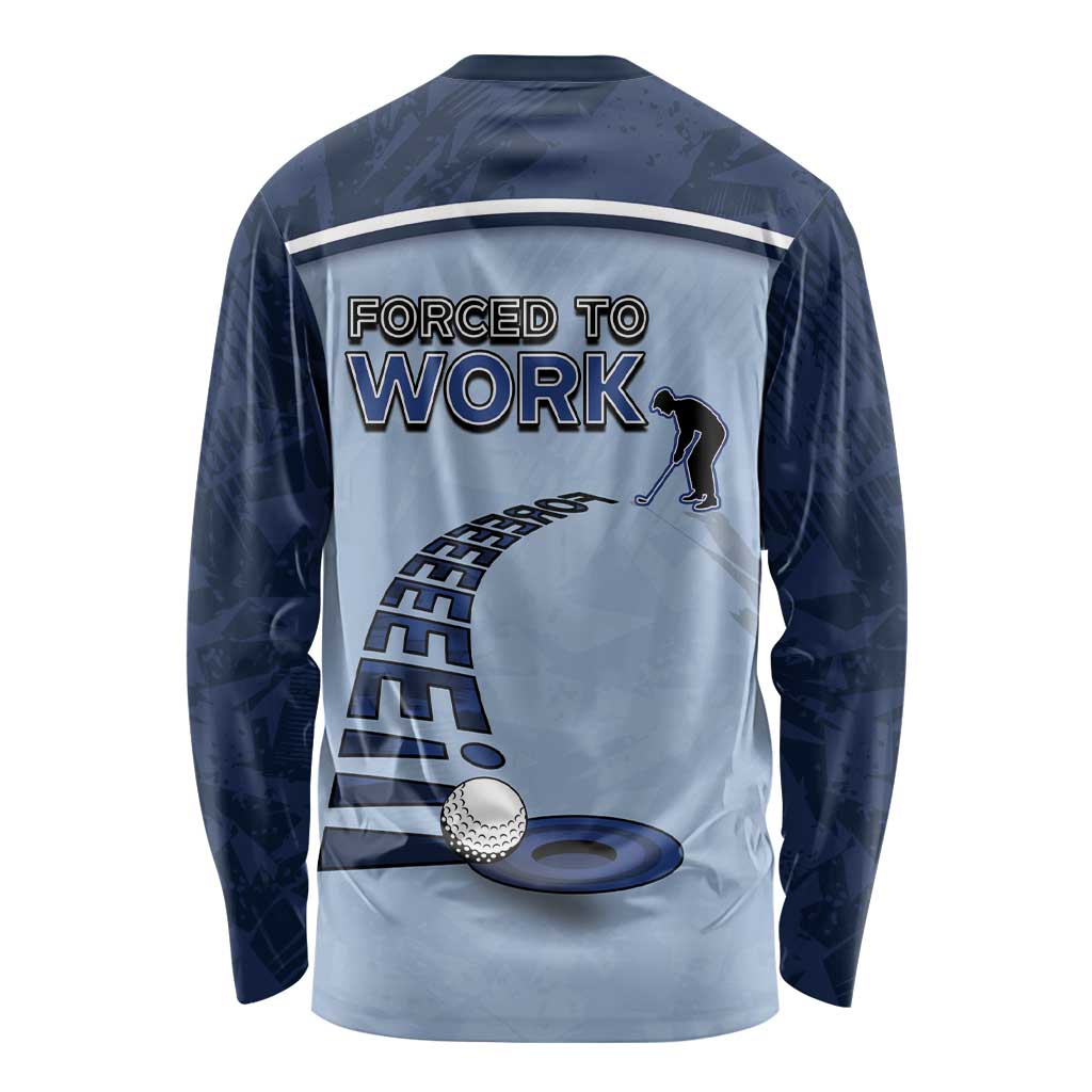 Golf Long Sleeve Shirt Sporty Style Navy - Wonder Print Shop