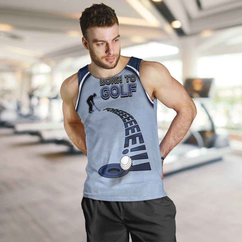 Golf Men Tank Top Sporty Style Navy - Wonder Print Shop