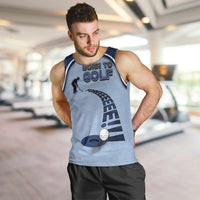 Golf Men Tank Top Sporty Style Navy - Wonder Print Shop