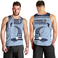 Golf Men Tank Top Sporty Style Navy - Wonder Print Shop