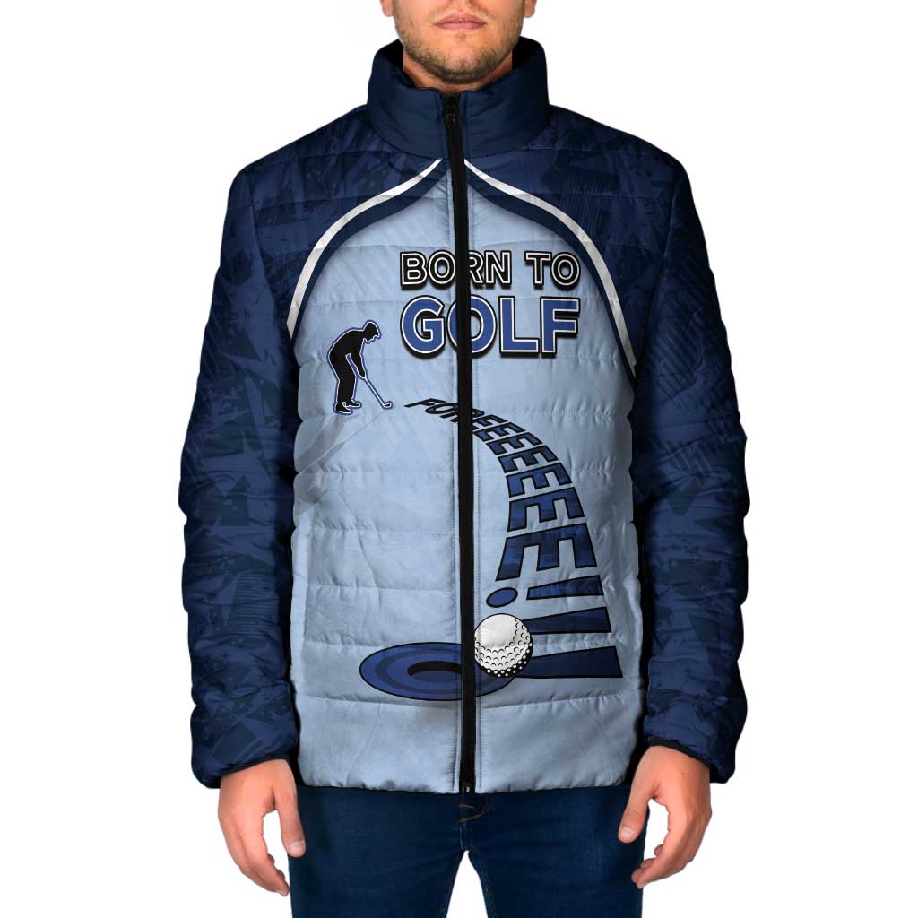 Golf Padded Jacket Sporty Style Navy - Wonder Print Shop