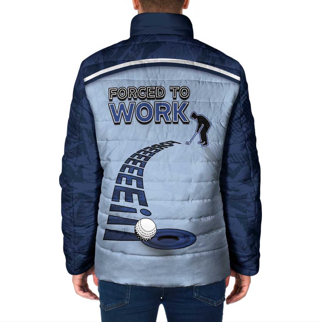 Golf Padded Jacket Sporty Style Navy - Wonder Print Shop