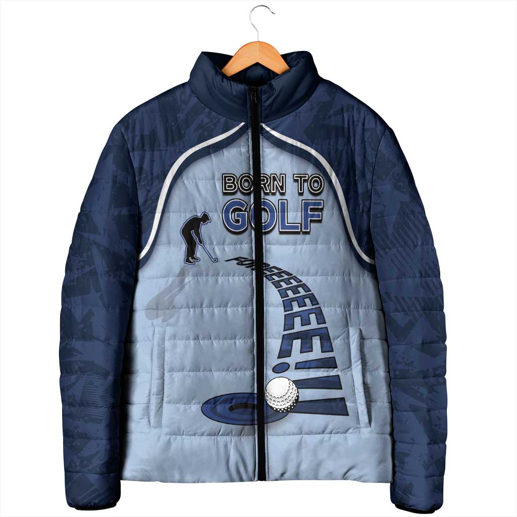Golf Padded Jacket Sporty Style Navy - Wonder Print Shop