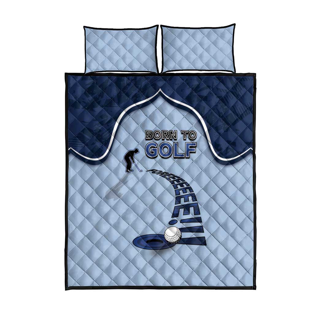 Golf Quilt Bed Set Sporty Style Navy - Wonder Print Shop