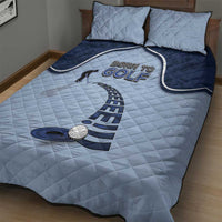 Golf Quilt Bed Set Sporty Style Navy - Wonder Print Shop