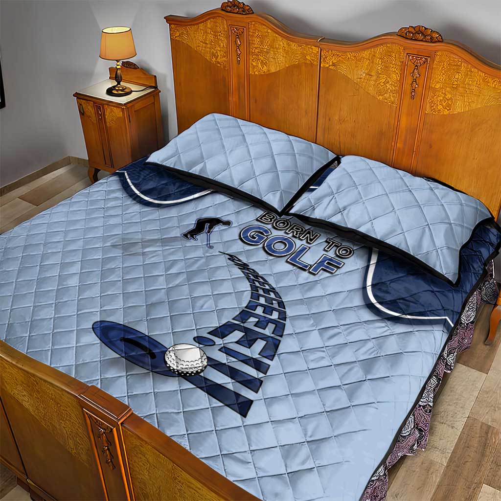 Golf Quilt Bed Set Sporty Style Navy - Wonder Print Shop
