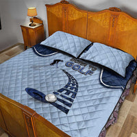 Golf Quilt Bed Set Sporty Style Navy - Wonder Print Shop