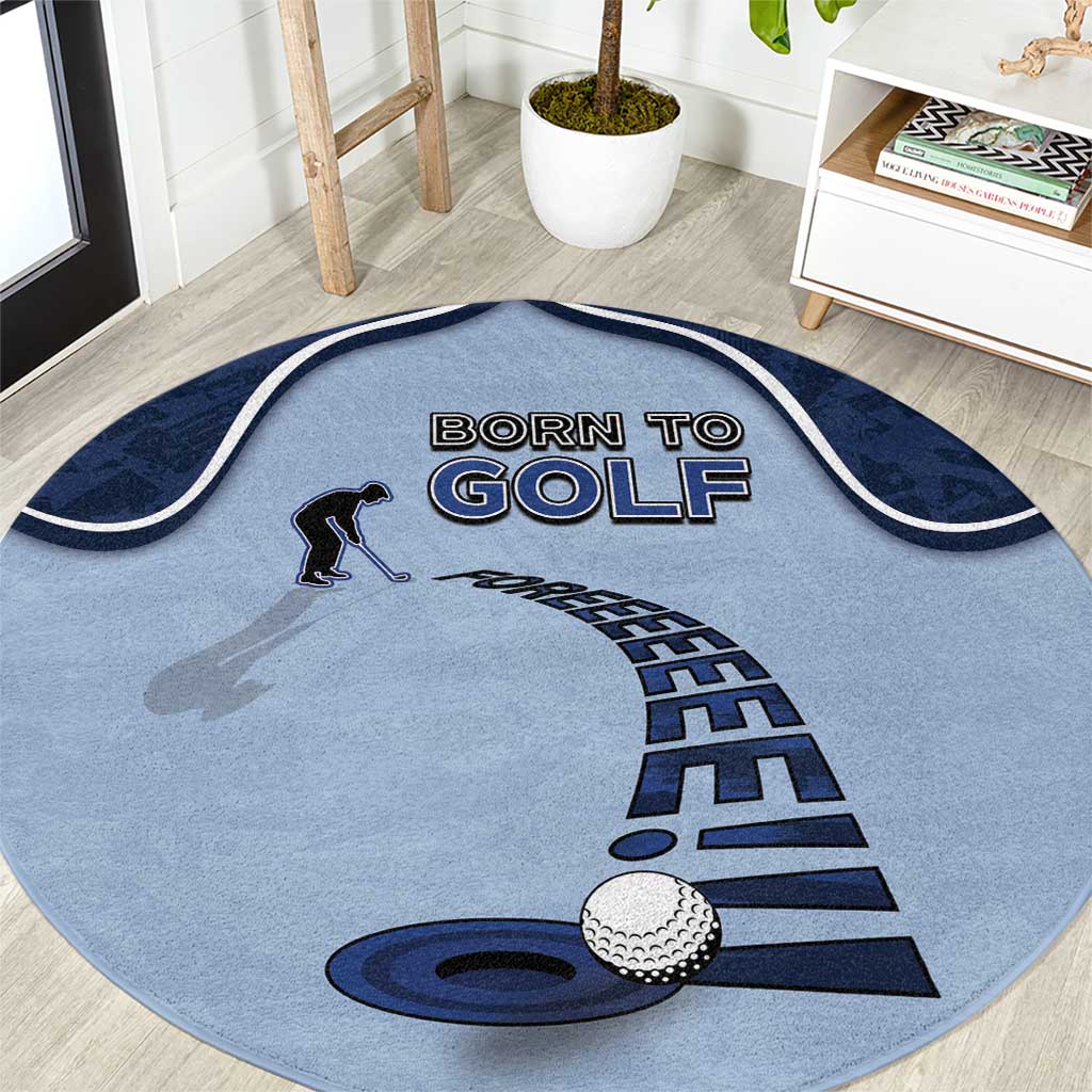 Golf Round Carpet Sporty Style Navy - Wonder Print Shop