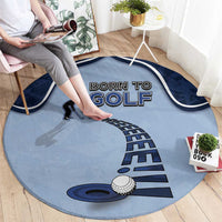 Golf Round Carpet Sporty Style Navy - Wonder Print Shop
