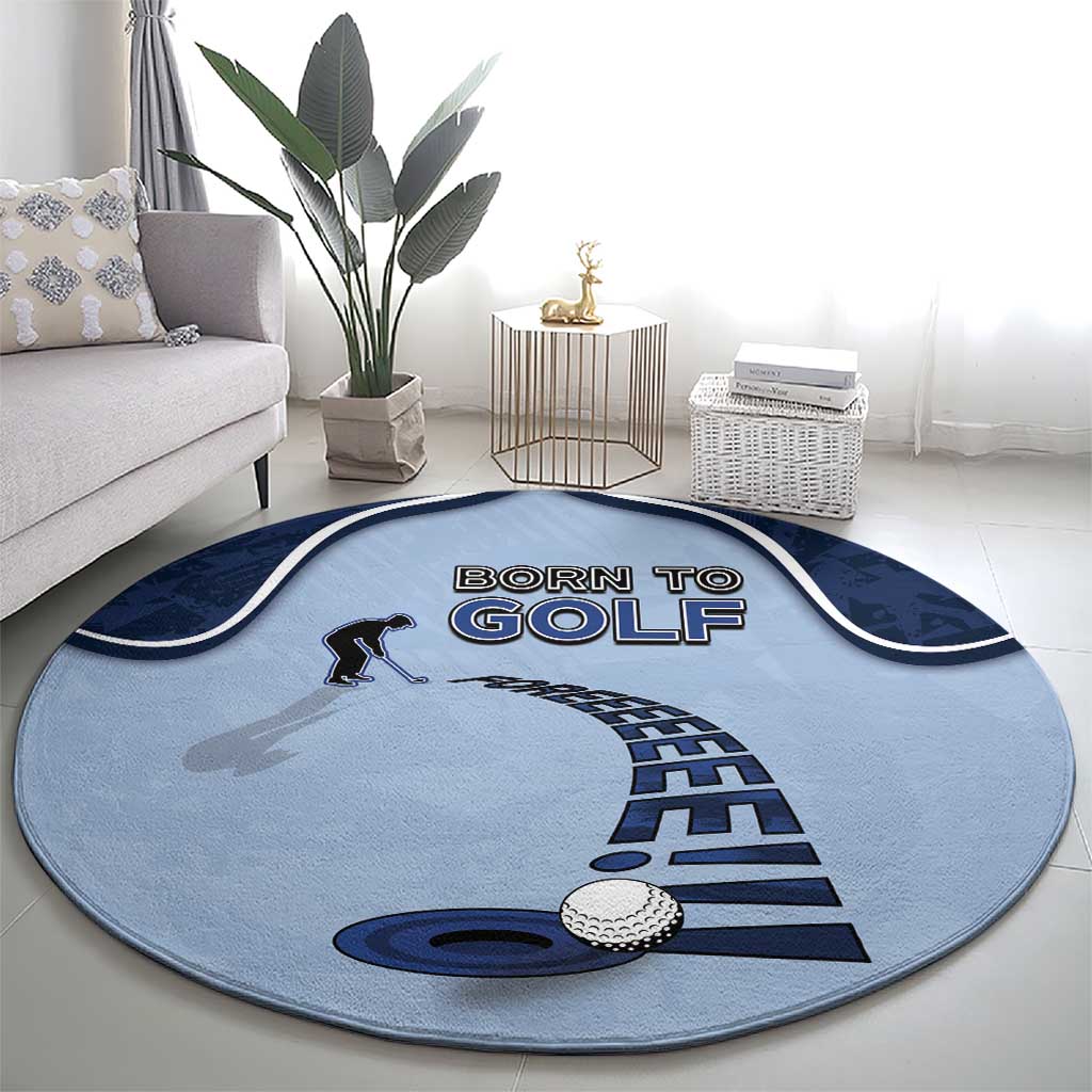 Golf Round Carpet Sporty Style Navy - Wonder Print Shop