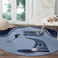 Golf Round Carpet Sporty Style Navy - Wonder Print Shop