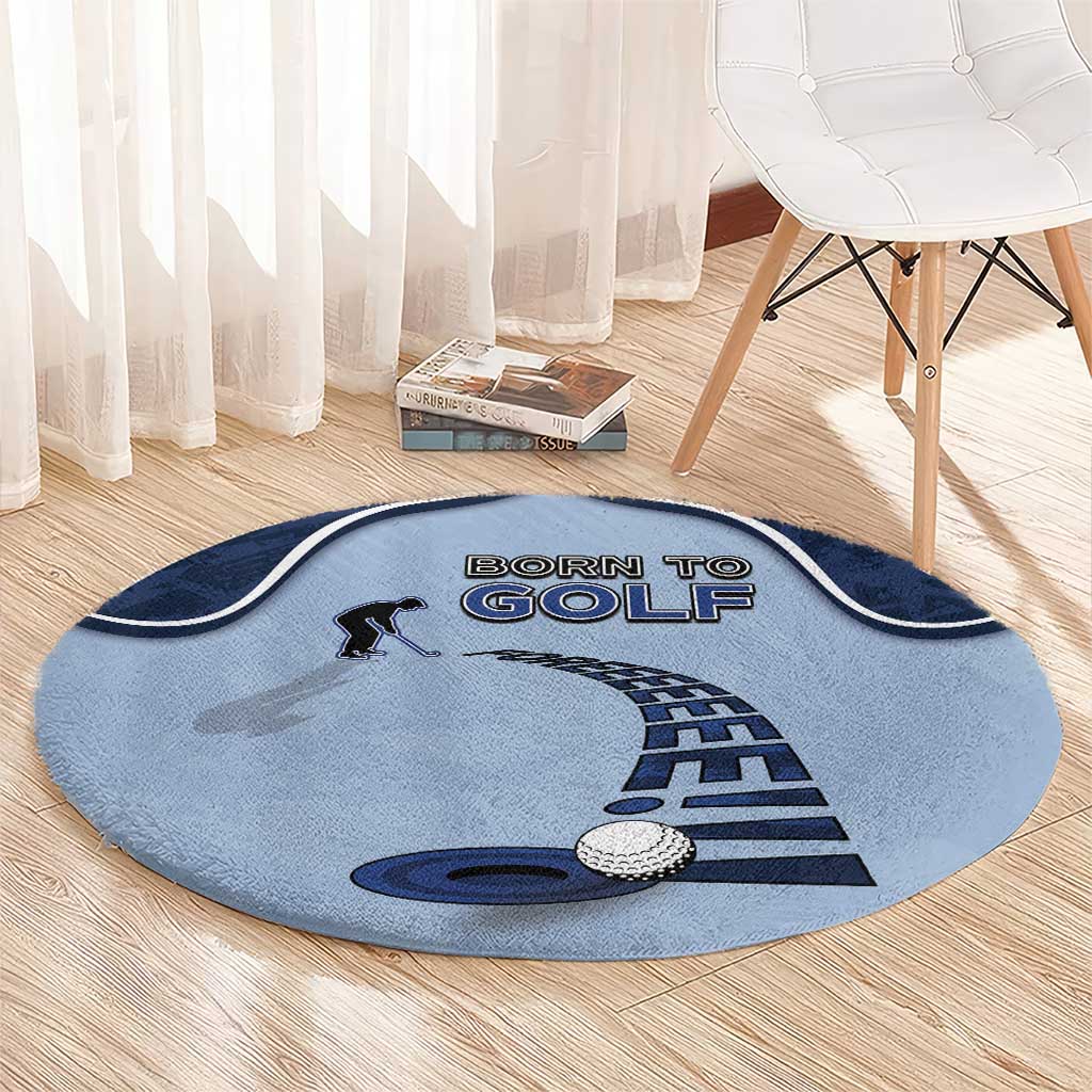 Golf Round Carpet Sporty Style Navy - Wonder Print Shop