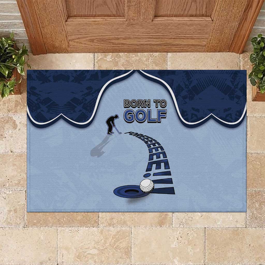 Golf Rubber Doormat Sporty Style Navy - Wonder Print Shop