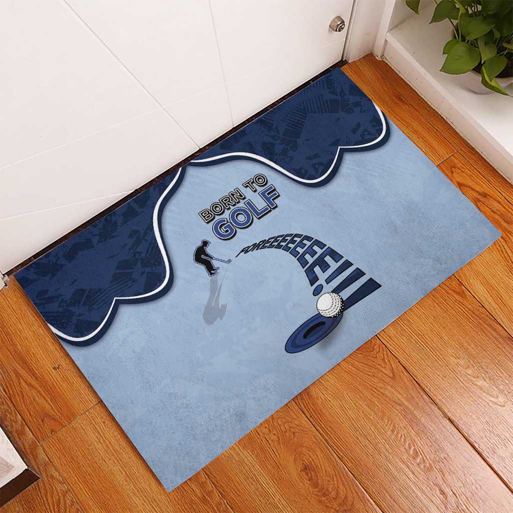 Golf Rubber Doormat Sporty Style Navy - Wonder Print Shop