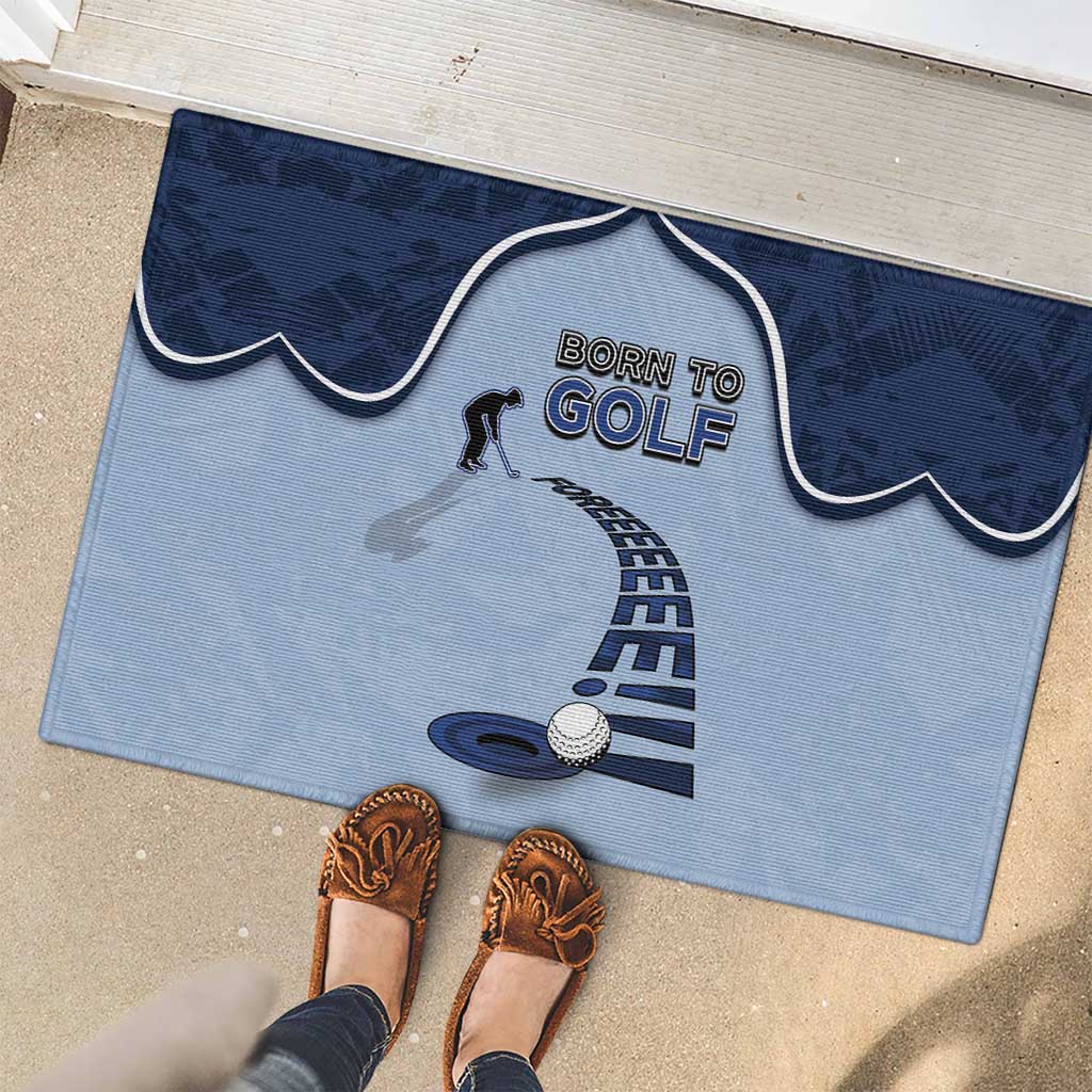 Golf Rubber Doormat Sporty Style Navy - Wonder Print Shop