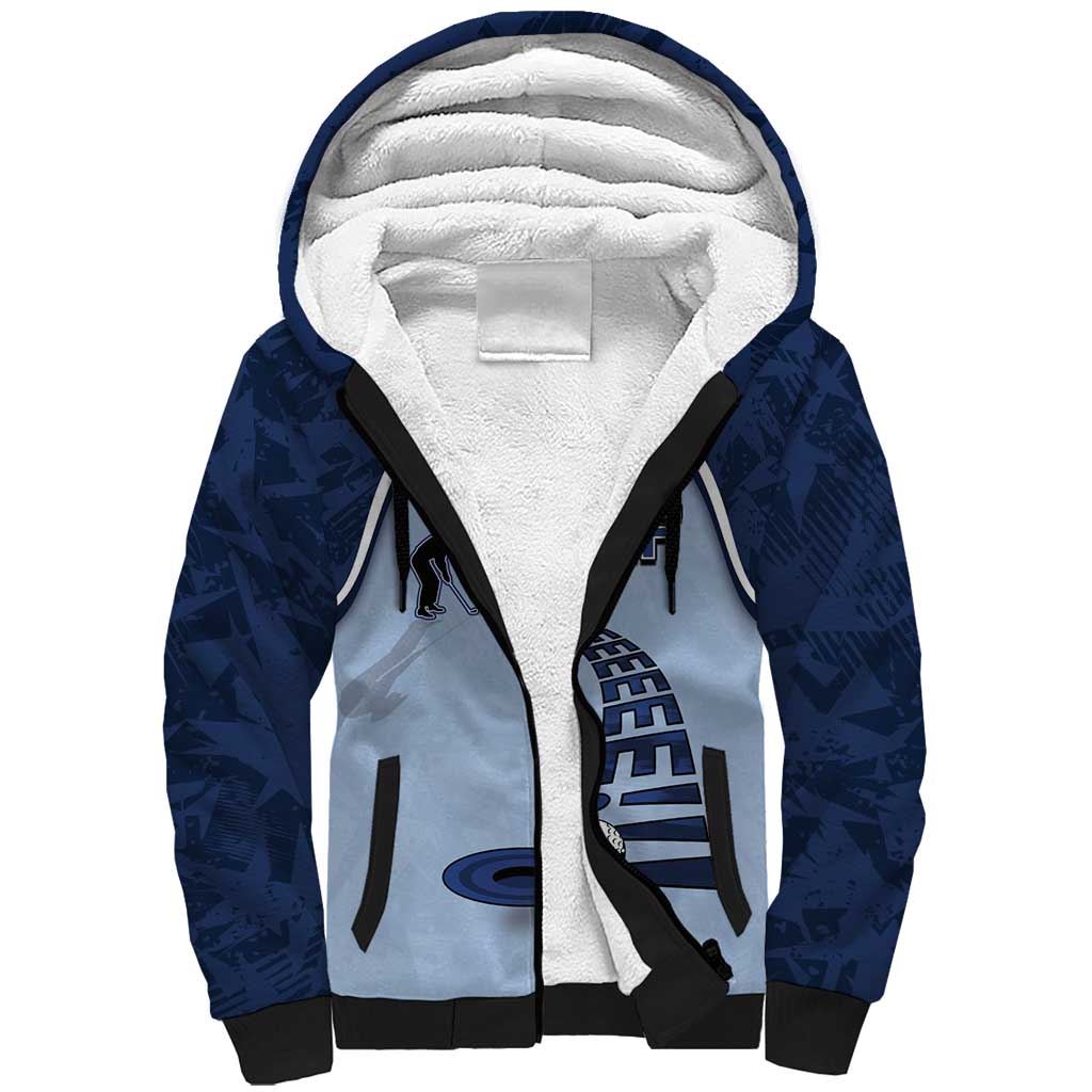 Golf Sherpa Hoodie Sporty Style Navy - Wonder Print Shop