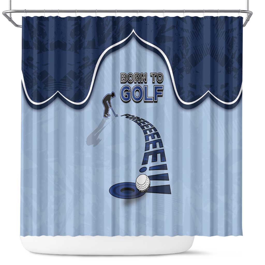 Golf Shower Curtain Sporty Style Navy - Wonder Print Shop