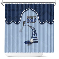 Golf Shower Curtain Sporty Style Navy - Wonder Print Shop