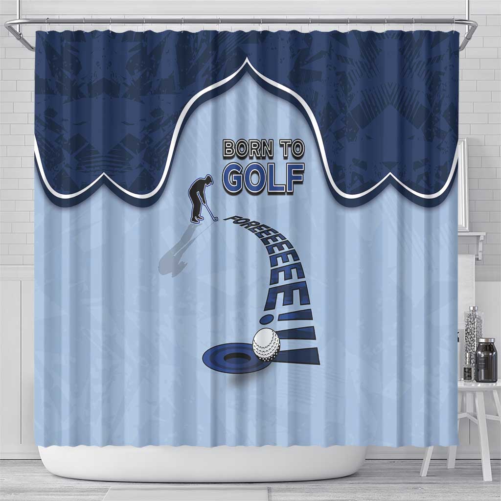 Golf Shower Curtain Sporty Style Navy - Wonder Print Shop