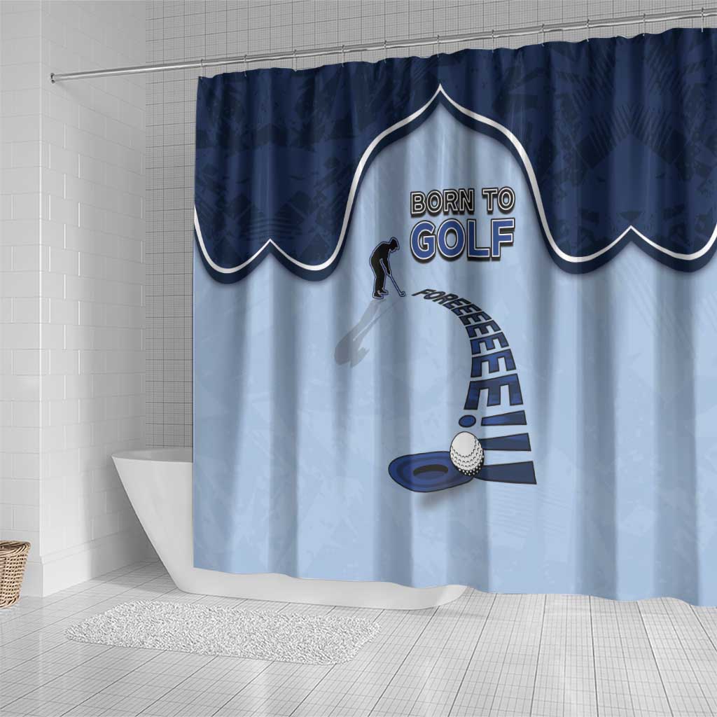 Golf Shower Curtain Sporty Style Navy - Wonder Print Shop