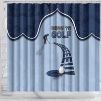 Golf Shower Curtain Sporty Style Navy - Wonder Print Shop