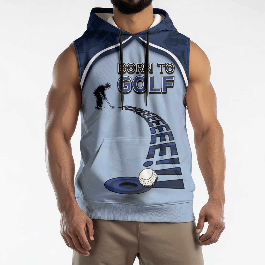 Golf Sleeveless Hoodie Sporty Style Navy - Wonder Print Shop