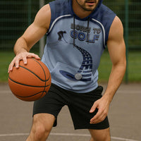 Golf Sleeveless Hoodie Sporty Style Navy - Wonder Print Shop