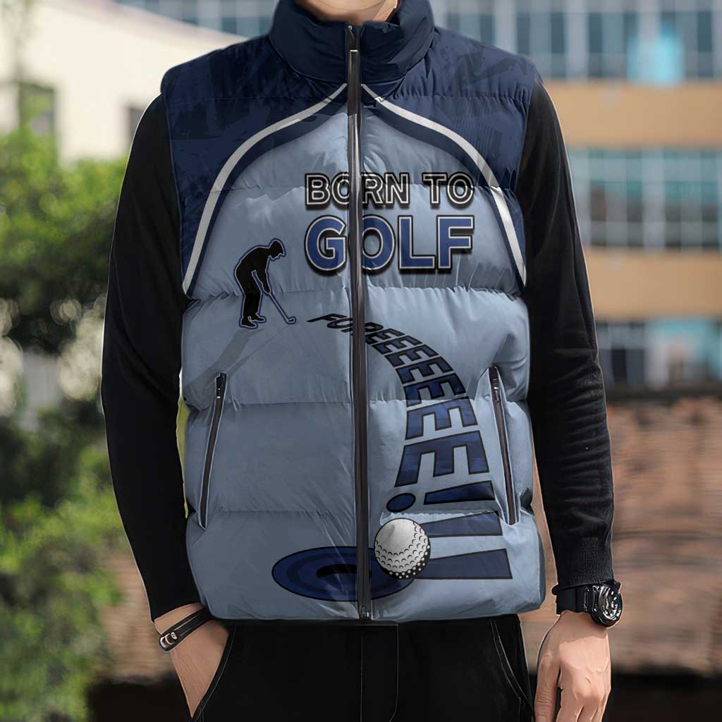 Golf Sleeveless Puffer Jacket Sporty Style Navy - Wonder Print Shop