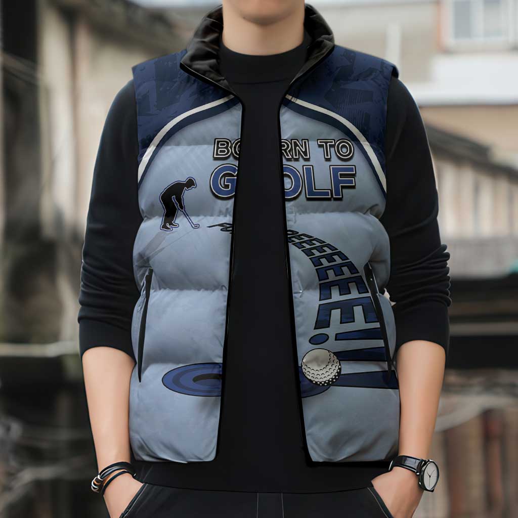 Golf Sleeveless Puffer Jacket Sporty Style Navy - Wonder Print Shop