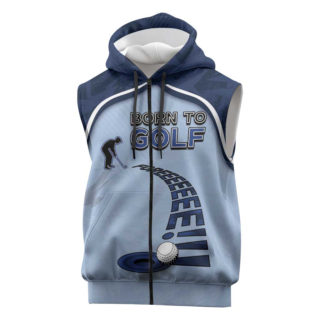 Golf Sleeveless Zip Hoodie Sporty Style Navy - Wonder Print Shop