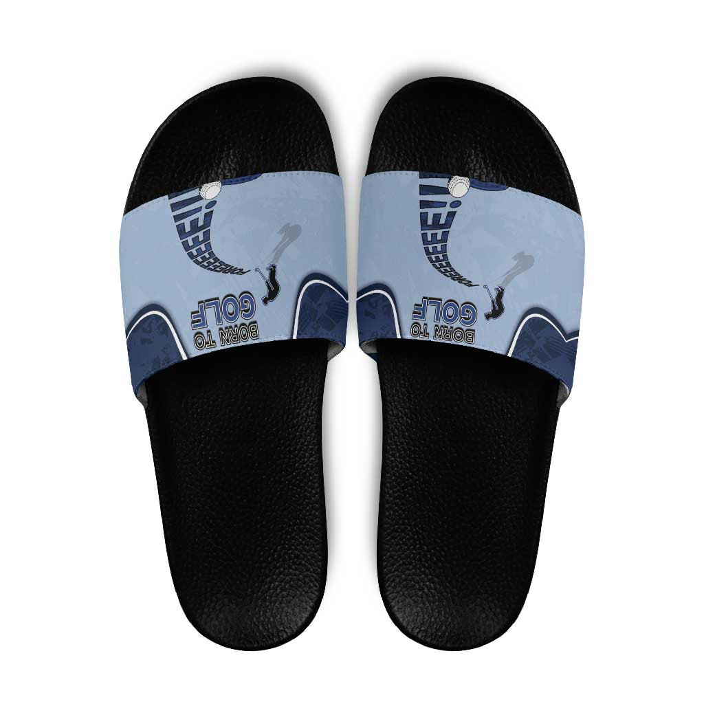 Golf Slide Sandals Sporty Style Navy - Wonder Print Shop