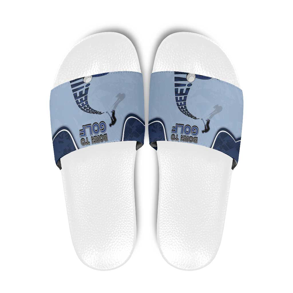 Golf Slide Sandals Sporty Style Navy - Wonder Print Shop