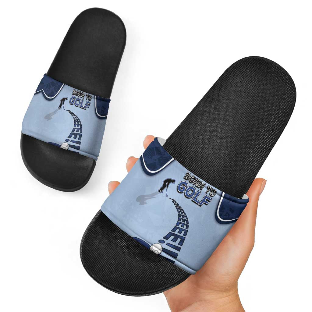 Golf Slide Sandals Sporty Style Navy - Wonder Print Shop