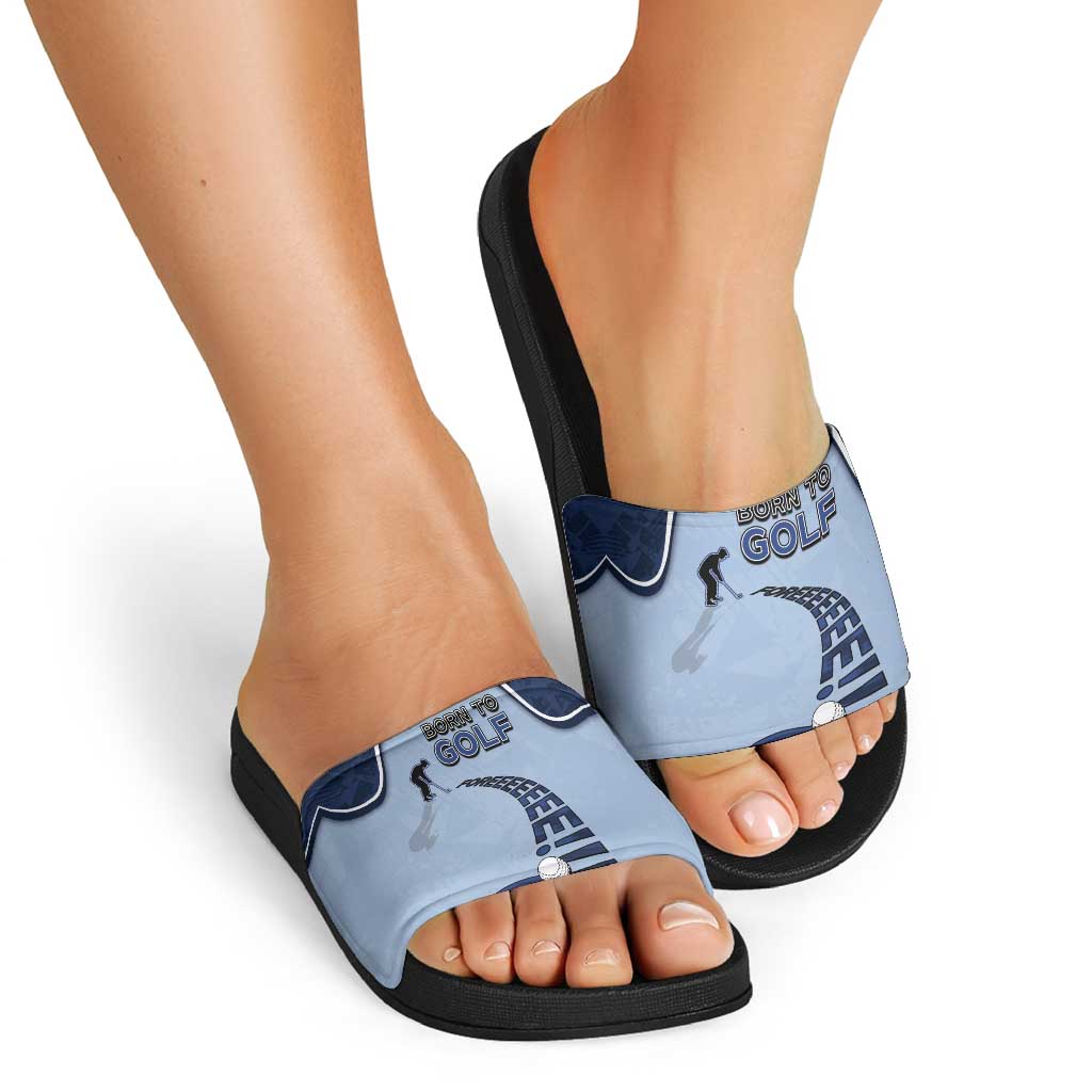 Golf Slide Sandals Sporty Style Navy - Wonder Print Shop