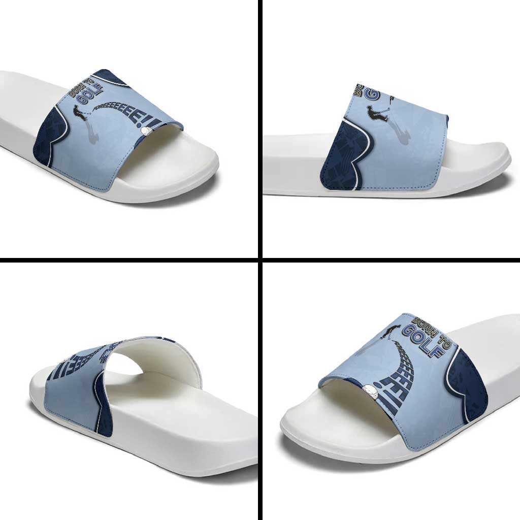 Golf Slide Sandals Sporty Style Navy - Wonder Print Shop
