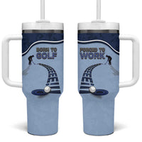 Golf Tumbler With Handle Sporty Style Navy - Wonder Print Shop