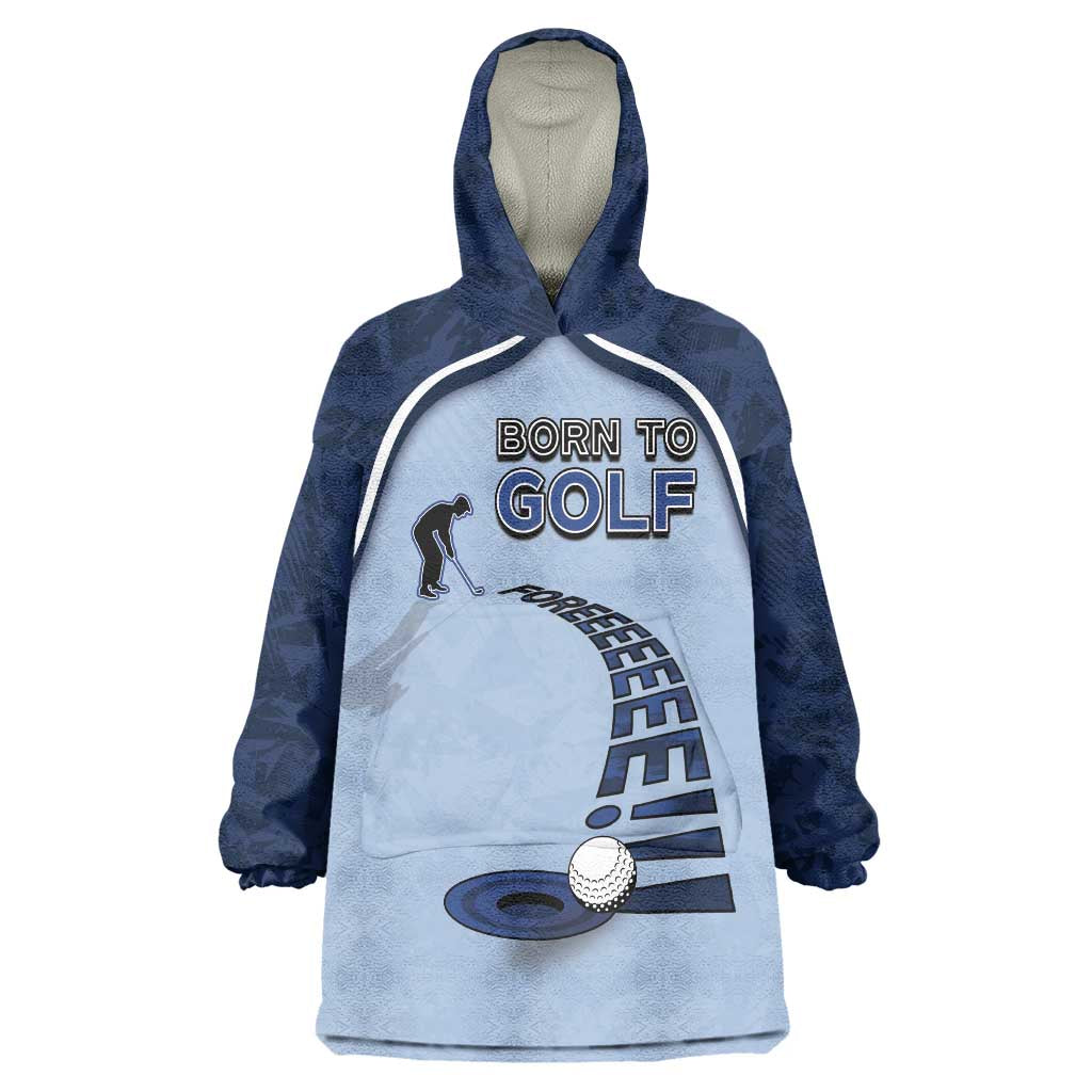 Golf Wearable Blanket Hoodie Sporty Style Navy - Wonder Print Shop