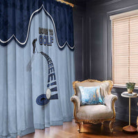 Golf Window Curtain Sporty Style Navy - Wonder Print Shop
